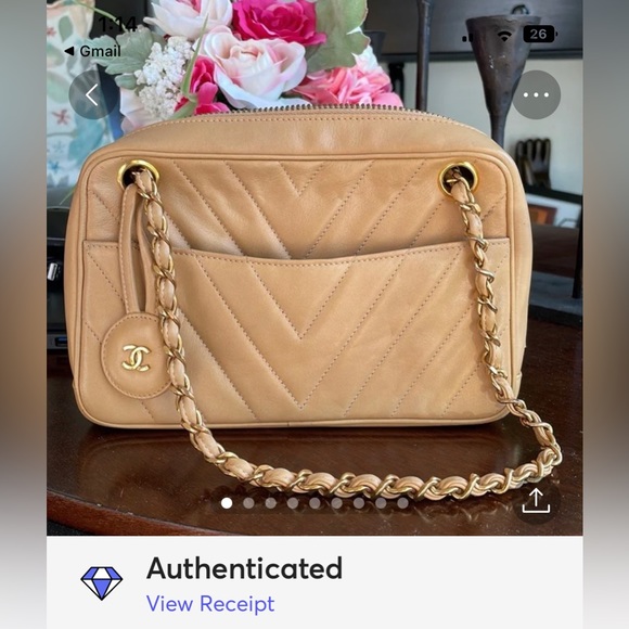 Authentic Chanel Chevron Camera Case GHW Bag - Picture 12 of 12